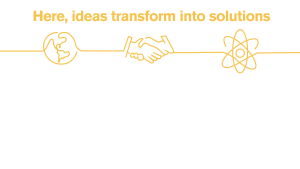 Here, ideas transform into solutions business card example