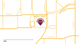 The College map with Armstrong business card example