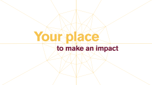Your place to make an impact business card example